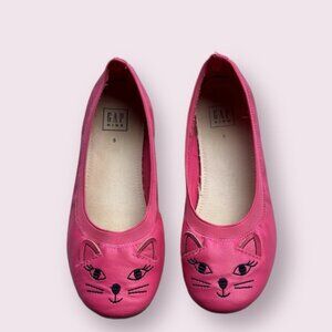Gap Kids pink kitty ballet shoes Big Girl size 5